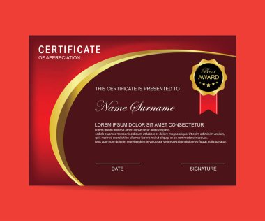 Modern sertifika şablonu ve arka plan