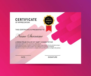 Modern sertifika şablonu ve arka plan