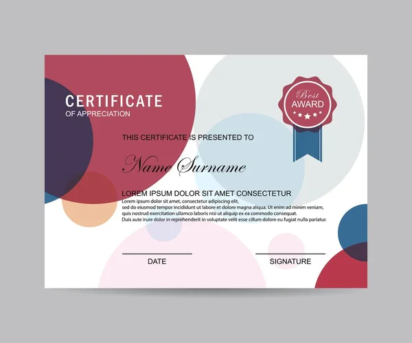 Moderne Certificaatsjabloon Achtergrond — Stockvector