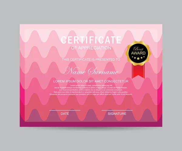 Moderne Certificaatsjabloon Achtergrond — Stockvector