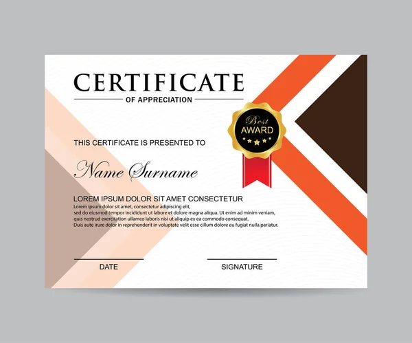 Modern Certificate Template Background — Stock Vector