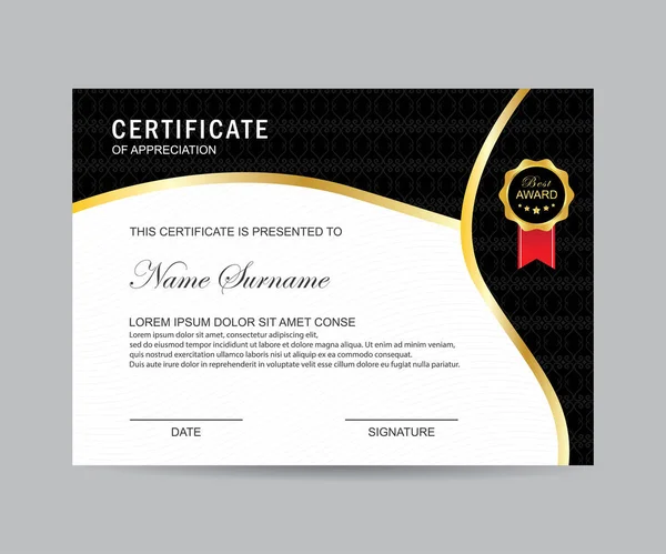 Moderne Certificaatsjabloon Achtergrond — Stockvector