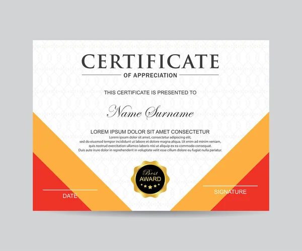 Moderne Certificaatsjabloon Achtergrond — Stockvector