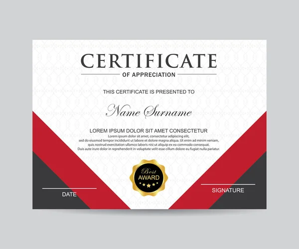 Moderne Certificaatsjabloon Achtergrond — Stockvector