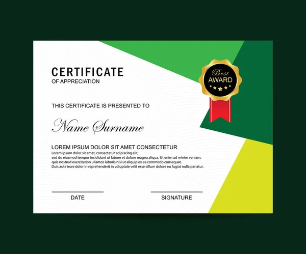 Moderne Certificaatsjabloon Achtergrond — Stockvector