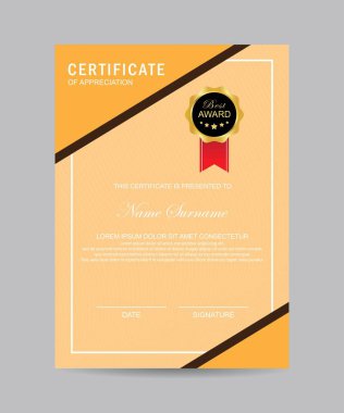 Modern sertifika şablonu ve arka plan