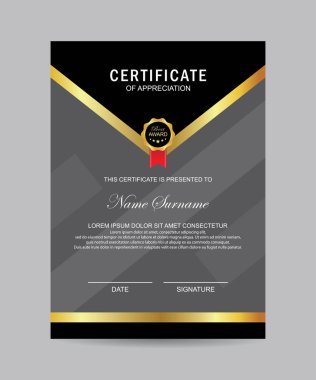 Modern sertifika şablonu ve arka plan