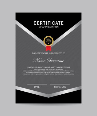 Modern sertifika şablonu ve arka plan