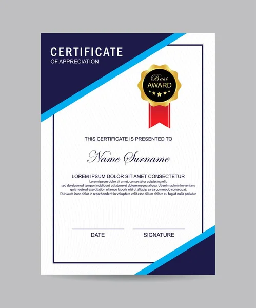 Moderne Certificaatsjabloon Achtergrond — Stockvector