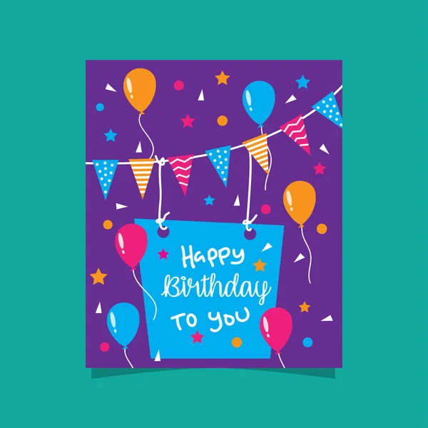 Modèle Carte Anniversaire Joyeux — Image vectorielle