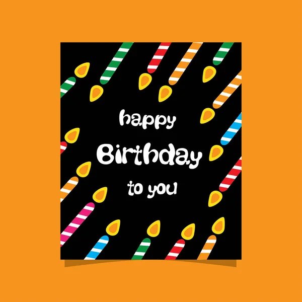 Plantilla Tarjeta Cumpleaños Feliz — Vector de stock