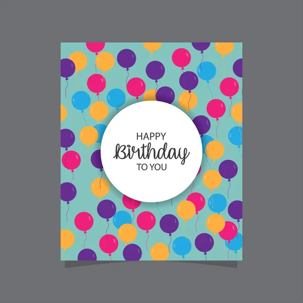 Modèle Carte Anniversaire Joyeux — Image vectorielle