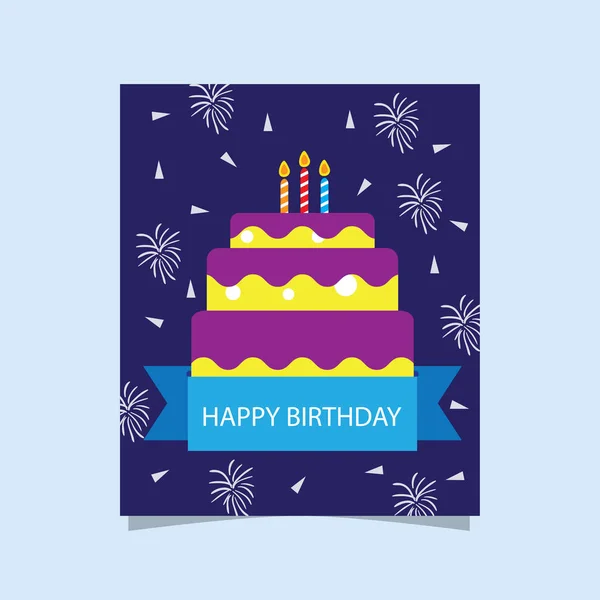 Modèle Carte Anniversaire Joyeux — Image vectorielle