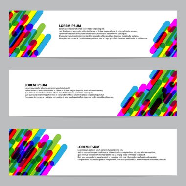 Modern yatay afiş kümesi