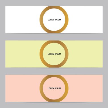 Modern yatay afiş kümesi