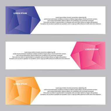 Modern yatay afiş kümesi