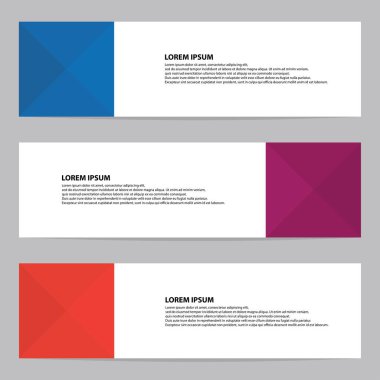 Modern yatay afiş kümesi