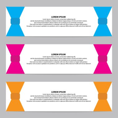 Modern yatay afiş kümesi