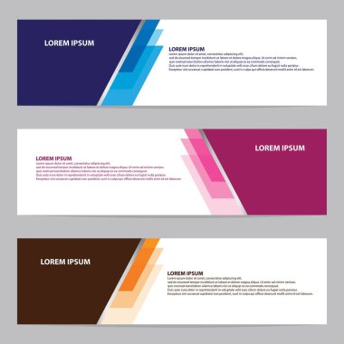 Modern yatay afiş kümesi