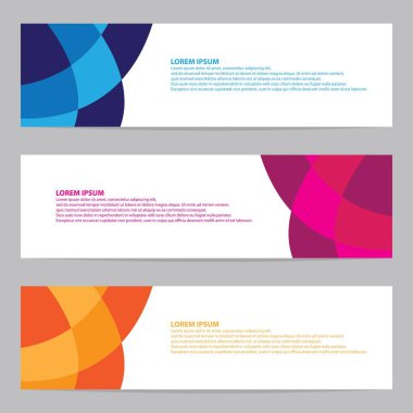 Modern yatay afiş kümesi