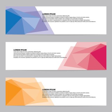 Modern yatay afiş kümesi