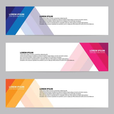 Modern yatay afiş kümesi