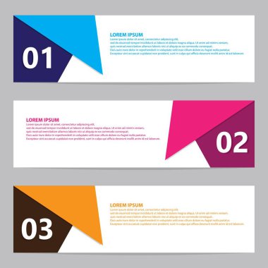 Modern yatay afiş kümesi