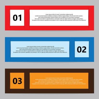 Modern yatay afiş kümesi