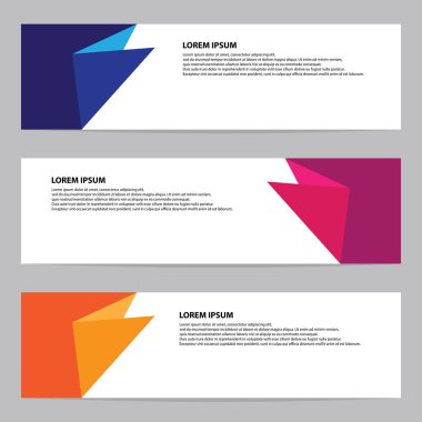 Modern yatay afiş kümesi