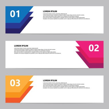 Modern yatay afiş kümesi