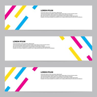 Modern yatay afiş kümesi