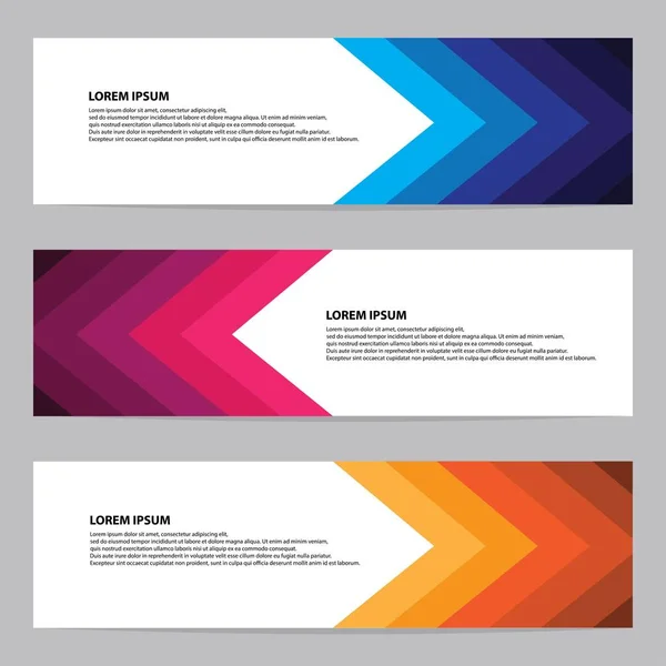 Modern Horizontal Banners Set — Stock Vector