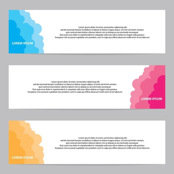 Conjunto Banners Horizontales Modernos — Archivo Imágenes Vectoriales