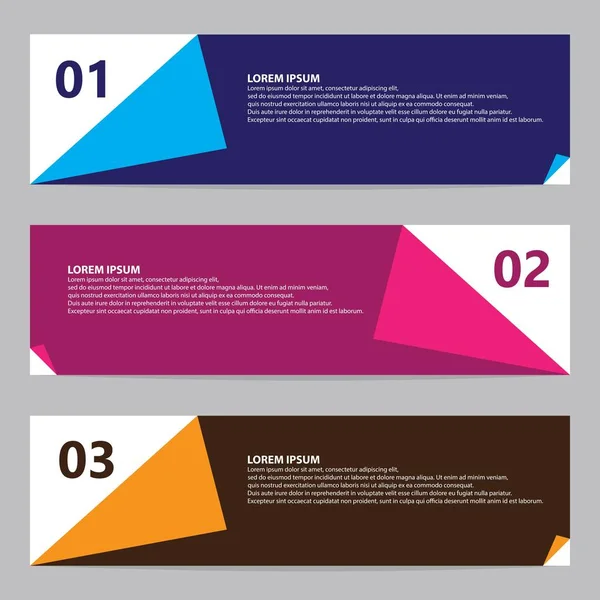 Moderna Horisontella Banners Set — Stock vektor