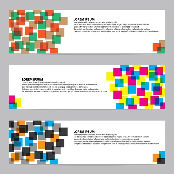 Modern Horizontal Banners Set — Stock Vector