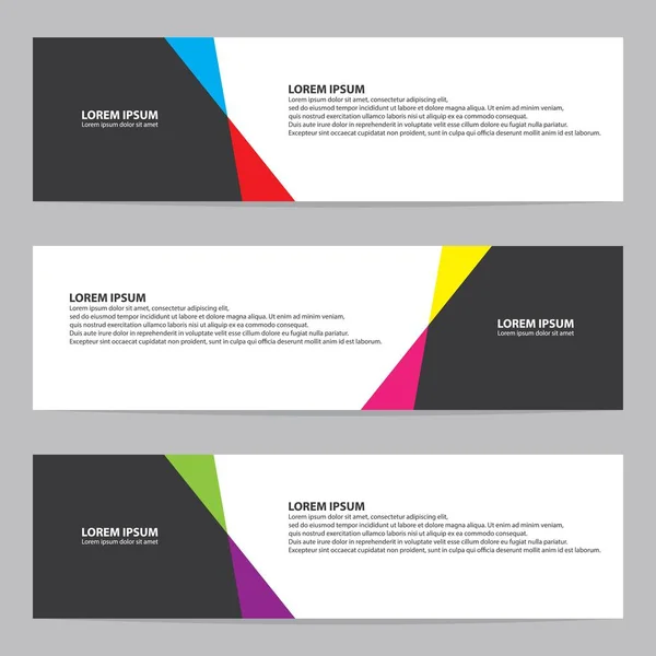 Moderne Horizontale Banners Set — Stockvector