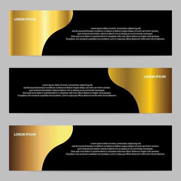 Moderne Horizontale Banners Set — Stockvector