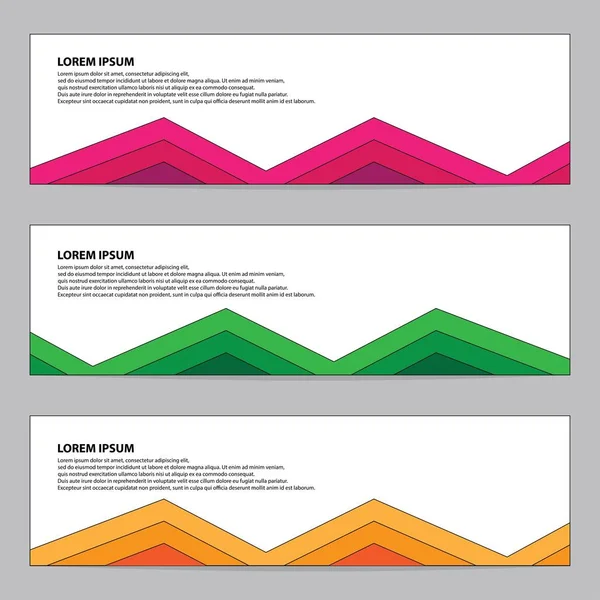 Conjunto Banners Horizontales Modernos — Archivo Imágenes Vectoriales