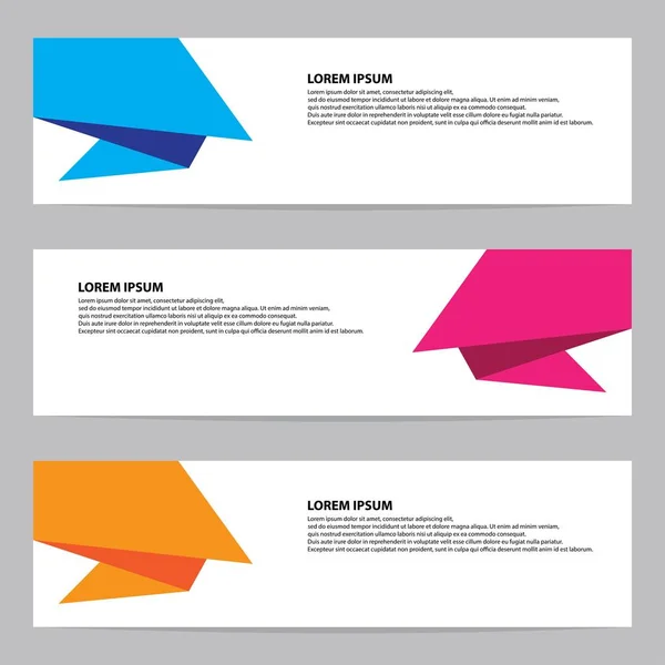 Modern Horizontal Banners Set — Stock Vector