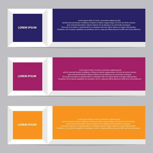 Moderne Horizontale Banners Set — Stockvector