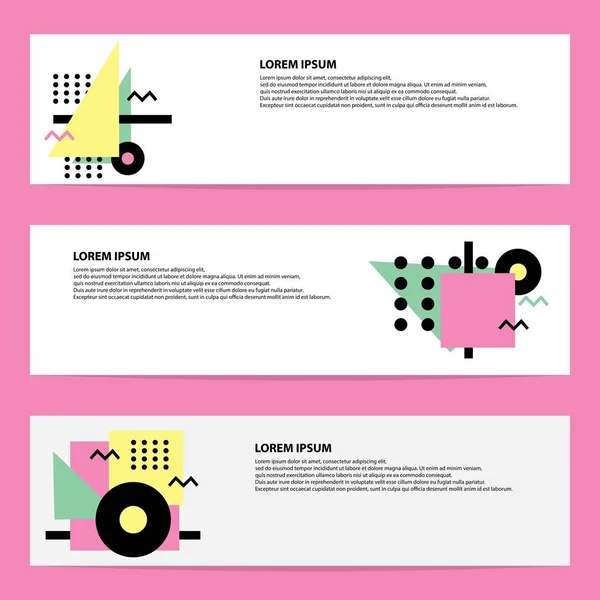 Conjunto Banners Horizontales Modernos — Archivo Imágenes Vectoriales