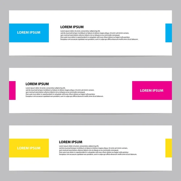 Modern Horizontal Banners Set — Stock Vector