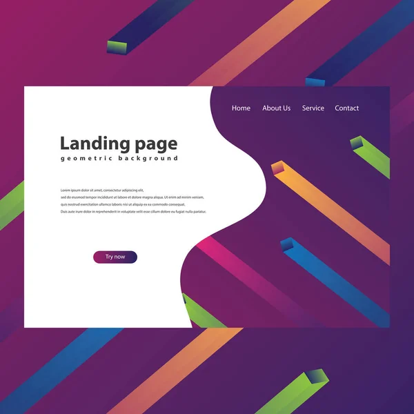 Moderne Trendige Landing Page Und Hintergrund — Stockvektor