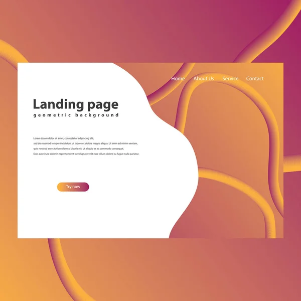 Modern Trendy Landing Page Background — Stock Vector