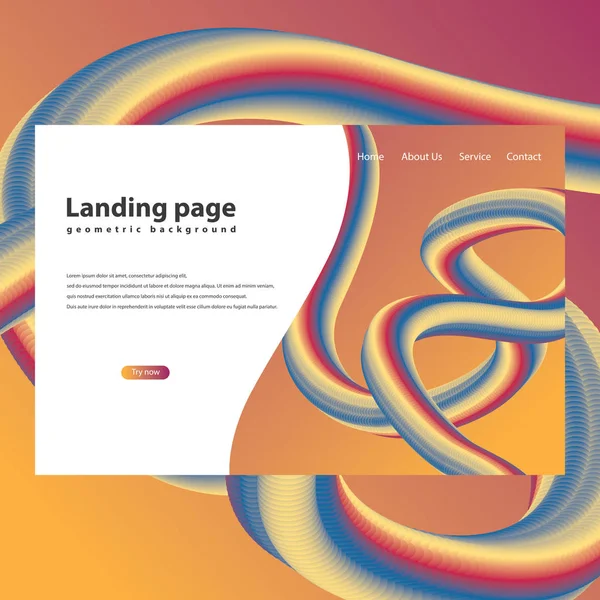 Moderne Trendige Landing Page Und Hintergrund — Stockvektor