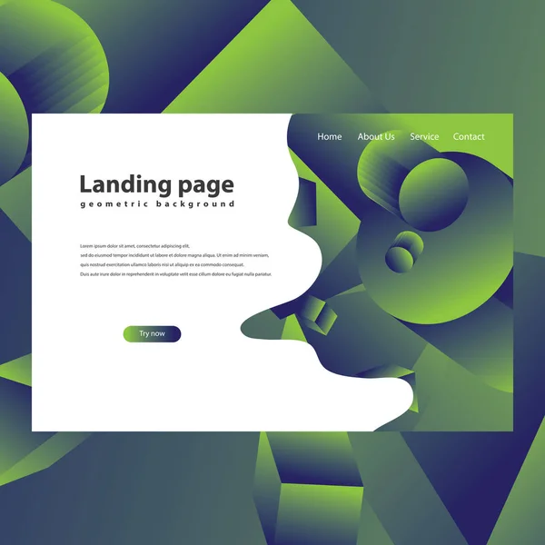 Moderne Trendige Landing Page Und Hintergrund — Stockvektor