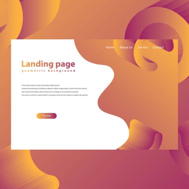 Modern trendy açılış sayfası ve arka plan