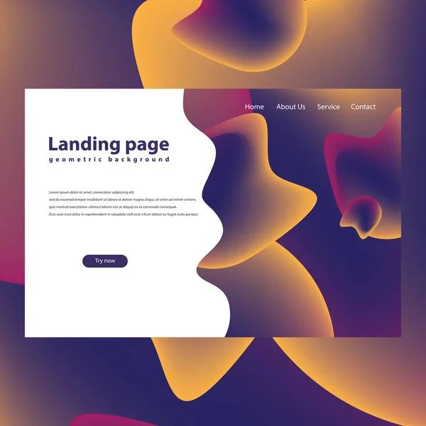 Moderne Trendige Landing Page Und Hintergrund — Stockvektor