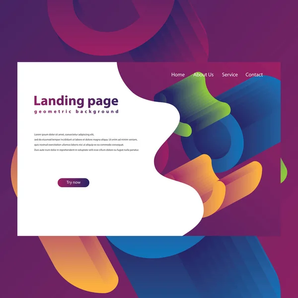 Moderne Trendige Landing Page Und Hintergrund — Stockvektor