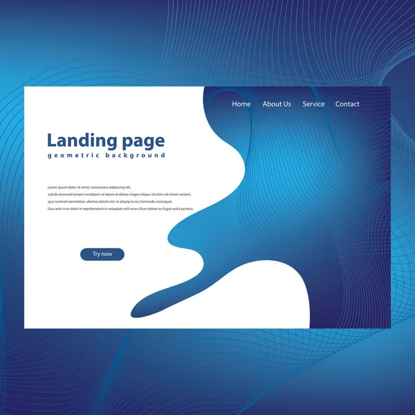 Moderne Trendige Landing Page Und Hintergrund — Stockvektor